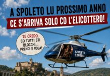 A Spoleto lu prossimo anno… ce s’arriva solo co l’elicottero! 🚁