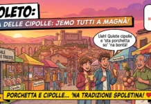 Fiera Madonna Loreto Spoleto: date, orari e viabilità 2026 Fiera Madonna Loreto Spoleto, bancarelle di cipolle e porchetta in viale Trento e Trieste