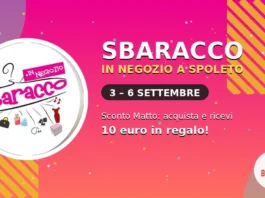 Sbaracco Spoleto sconto matto: coupon da 10 euro copertina sbaracco Spoleto sconto matto Li Bardasci